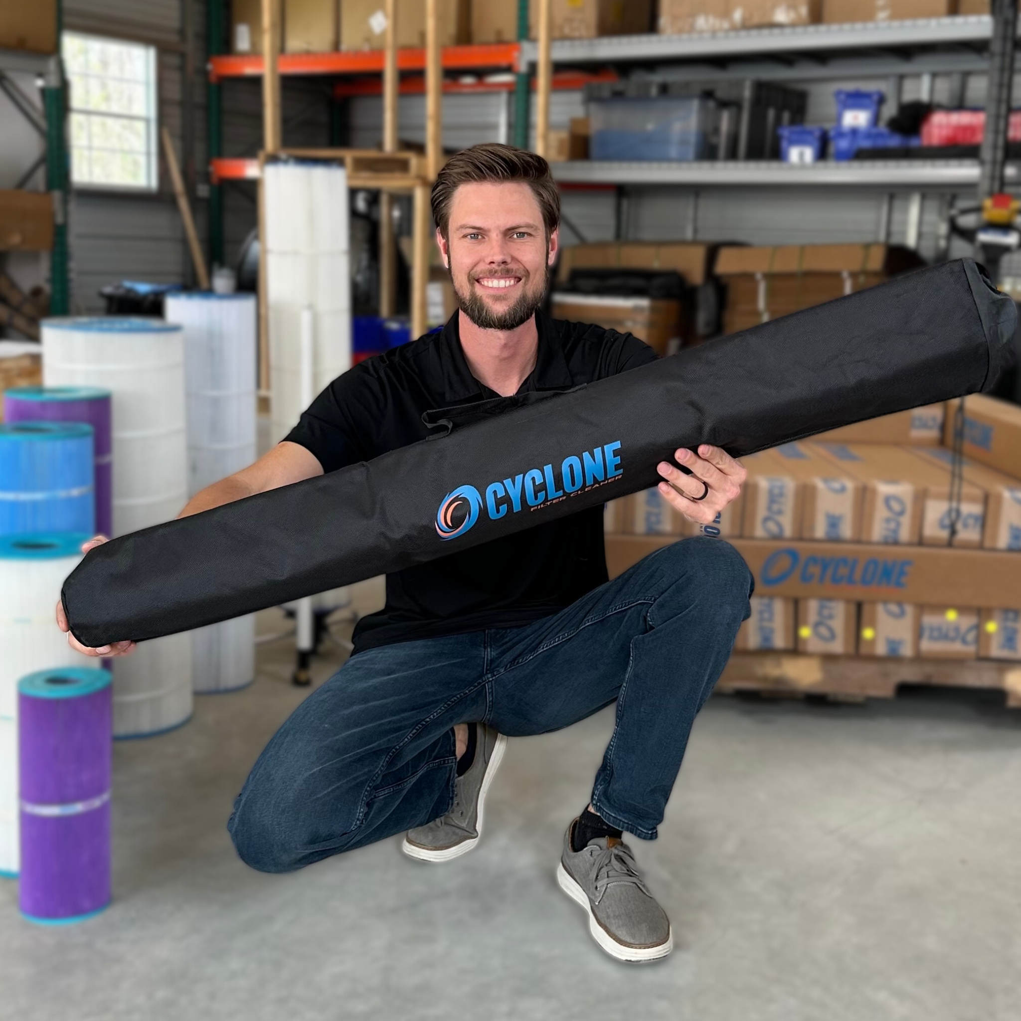 Cyclone Pool Filter Cleaning System